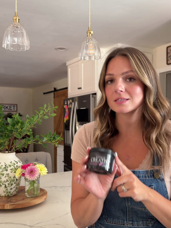 Sierra Rhodes holding Evolve Creatine